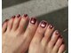 ペロ 名古屋(pelo)の写真/毎月変わる5種類のサンプルから選択◎【FOOT◇トレンドデザインネイル¥8150(初回オフ無料)】華やかな足元に
