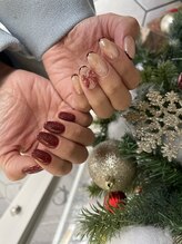 ロミー(Rommy)/ボルドーリボンネイル