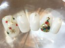 白クリスマスネイル￥8200