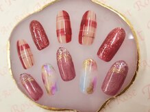 ネイルサロンアンドネイルスクールアートローズ 町田店(Art Rose)/チェックネイル