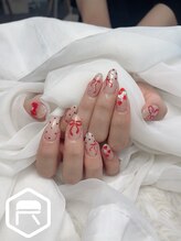 レディスペネイル ノウラ 名駅店(Redispe nail NouRa)/赤ハートネイル