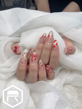 レディスペネイル ノウラ 名駅店(Redispe nail NouRa)/赤ハートネイル