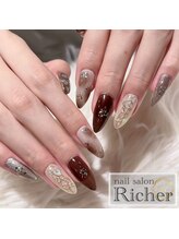 エスフィーネイルサロン リシェル(Esfy nailsalon Richer)/シェル囲み秋ネイル