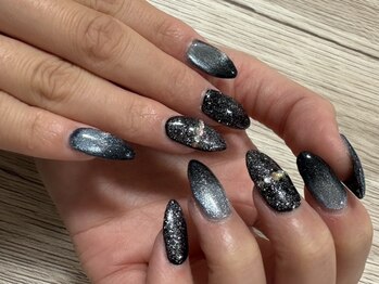 アンジュ(anju)の写真/オフィスにも◎マグネットネイル☆うるうるちゅるん!ワンカラー¥3600で上品に☆