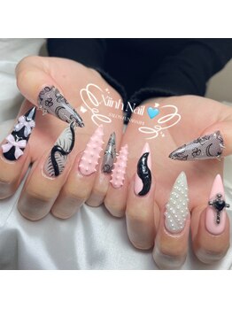 個性ネイルかわいい