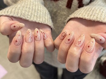 シェル トウキョウ(SHELL TOKYO)/海外ネイル ベージュ ボルドー