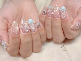 さくらんぼ/バレエコアネイル
