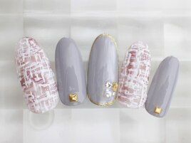 秋冬　クリスマス　ツイード柄