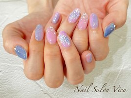 紫陽花ネイル☆