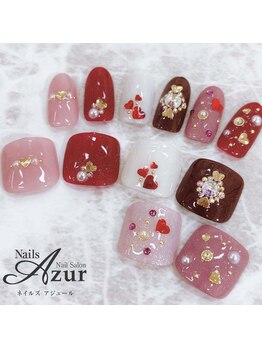 ネイルズアジュール アピタ新潟西店(Nailz Azur)/バレンタイン限定アート