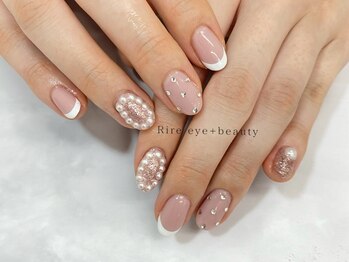 リール アイプラスビューティー(Rire eye + beauty)/ピンクパール囲みカラーフレンチ