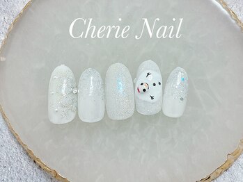 シェリーネイル(Cherie Nail)/溶け雪だるまネイル★