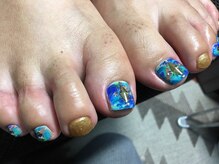 ネイルズティンク(Nails.tink)/フットブルーマーブル