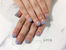 ネイルアトリエルカ(nail atelier LUCA)/S-37 大人可愛いブルーグラデ