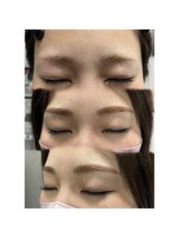 エクスクラメーションマーク(!!!)/眉毛アート