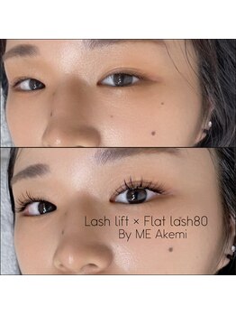 アイラッシュサロン ミー(ME)/パーマ×フラットラッシュ80本
