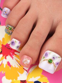 カラーズ 浜松店(colors)/上品ラベンダーできれいめネイル