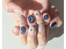 ネイル アヴァンス あべのルシアス店(Nail AVANCE.)/キラキラ夜空ネイル 太田