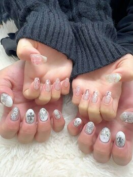 マリヤ(Mariya)の写真/カップルネイルで二人で魅力的な爪先に♪イベントやご予定前はリンクデザインもオススメ！持ち込みもOK◎