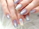 水光マグネットネイル/梅雨/水滴