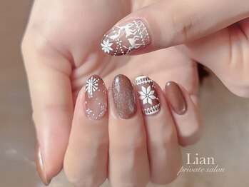 リアン(Lian)の写真/《繊細アートからトレンドまで♪》高い再現度と自爪に優しいフィルイン対応のプライベートサロン

