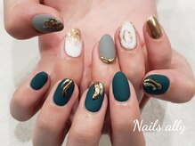 ネイルズアリー 立川店(Nails ally)/マットネイル×ニュアンスネイル