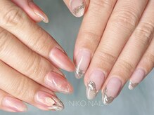 ニコネイル(NIKO NAIL)/オーロラミラーネイル
