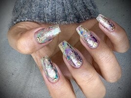 ブルべホイルニュアンスネイル☆