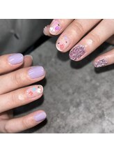 ルート12/きらきらパープルネイル