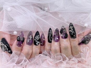 アリーズ(Allies)/シルバーパーツ 推しネイル