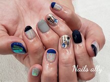 ネイルズアリー 立川店(Nails ally)/ユニコーン×オーロラフィルム
