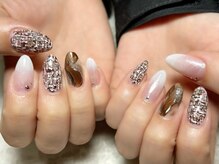 レディグリッター(Lady glitter)/ブラウン&ホワイトツイード