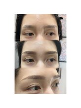 エクスクラメーションマーク(!!!)/眉毛アート