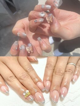 ジェルネイルステラ(gel nail Stella)の写真/人気のチークネイルやちゅるんネイルもご用意♪オフィスでも上品キレイな細見えネイルのご案内♪