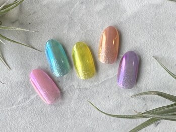 ジーシーネイル(G C nail)/キラキラオーロラネイル