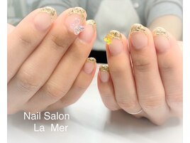 ガラスフレンチネイル