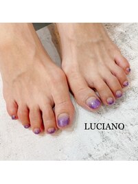 フット ラメグラデーション