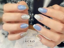 アクロネイル アンド アイ(ACRO NAIL&EYE)/マグネット×ガラスフレンチ