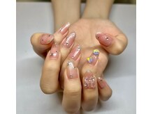 マハロクーレイ(Mahalo Ku’u Lei)/【クリアリボンネイル】