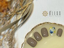 ブレス 天童店(BLESS)/塗りかけネイルでツイード風★☆
