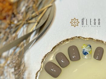 ブレス 天童店(BLESS)/塗りかけネイルでツイード風★☆