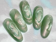 チェリーズネイル(Cherrys Nail)/マグネット 緑 ぷっくりネイル