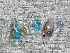 8月定額　お祭りネイル