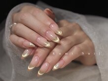 ワンホンネイル 新宿(Rumi Nail)/ゴールド/グラデーション/ラメ