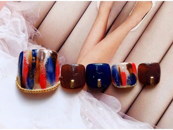 エンジェルビューティーネイルアンドアイラッシュ(Angel Beauty nail&eyelash)/秋冬トレンドフットネイル