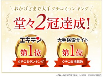 たけだ整体院/口コミ堂々2冠達成(^^♪