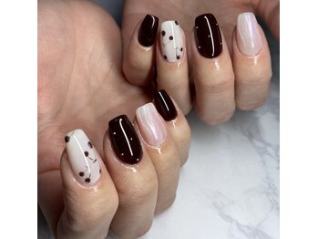 さくらんぼネイルとオーロラ