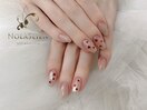 ハートホロネイル　バレンタイン