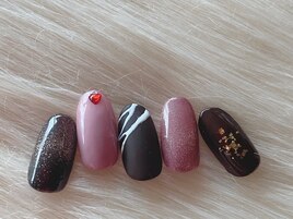 バレンタインネイル