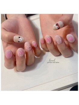 くま×いちごネイル